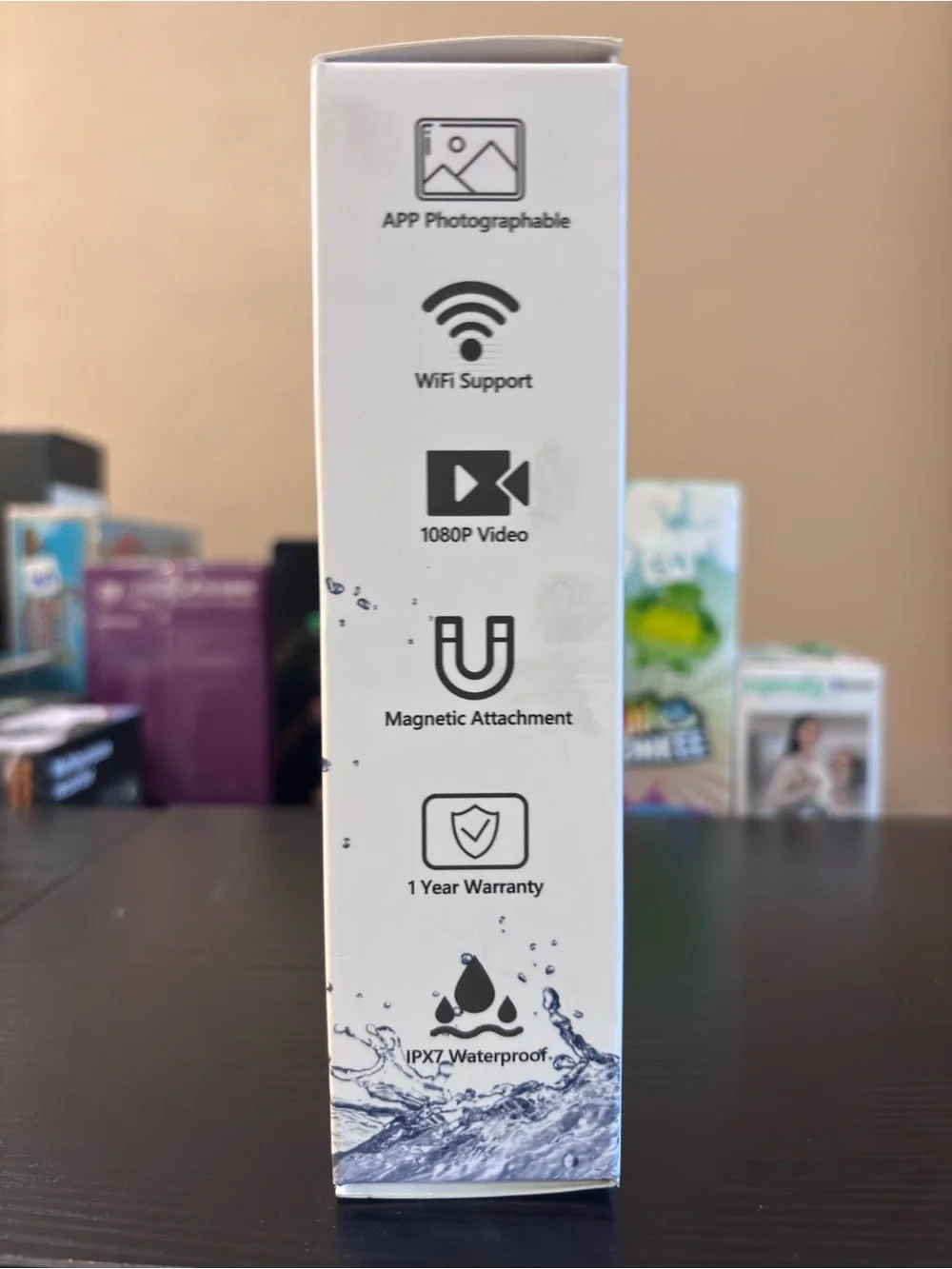 Sports Camera IPX7 Fully Waterproof 2 Meters 1080P High-Def Charging Case